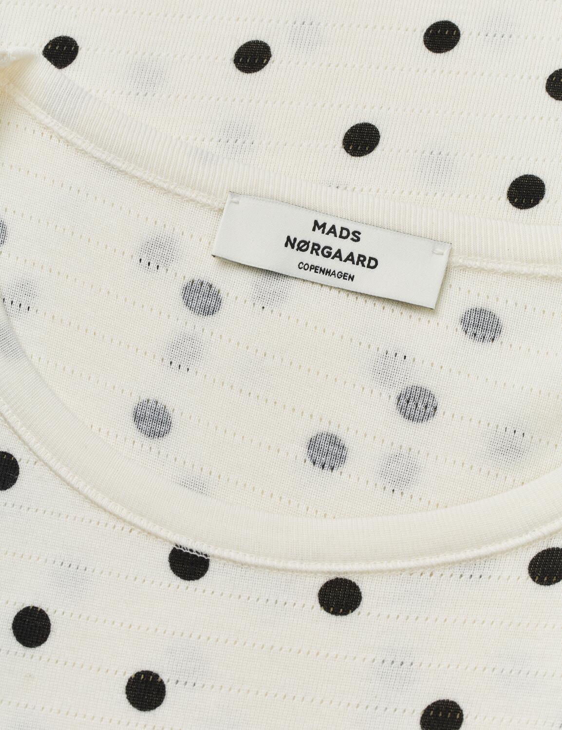 Pointella Trixy t-shirt - Dot Aop Vanilla Ice